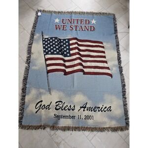 United We Stand 9/11 Commemorative Woven Throw Blanket – NWT 51x68